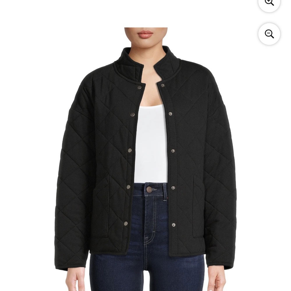 Sold Women's Black Quilted Jacket small to large